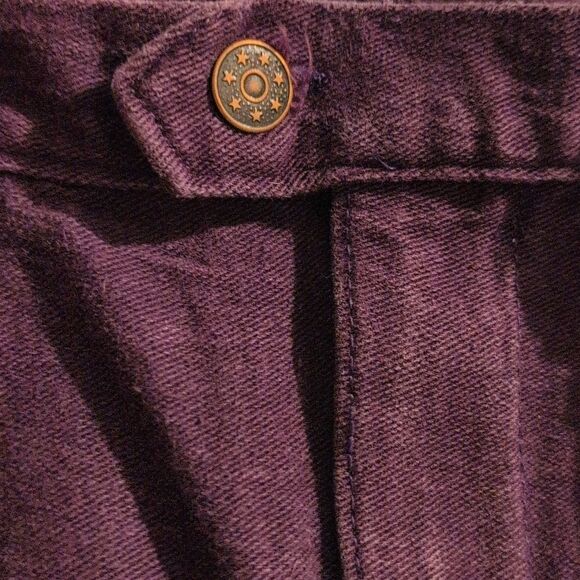 Women's 80s vintage purple Forenza denim stirrup jean pants size 10 one pair - Picture 6 of 6
